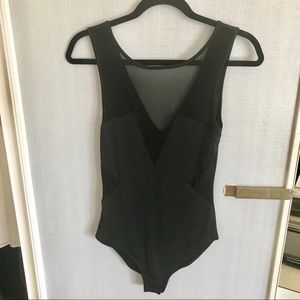 Black Mesh Bodysuit